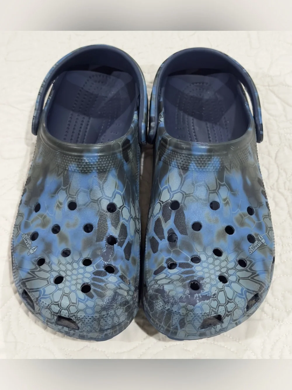 CROCS Men's Classic KRYPTEK Neptune Blue and Gray Size 13